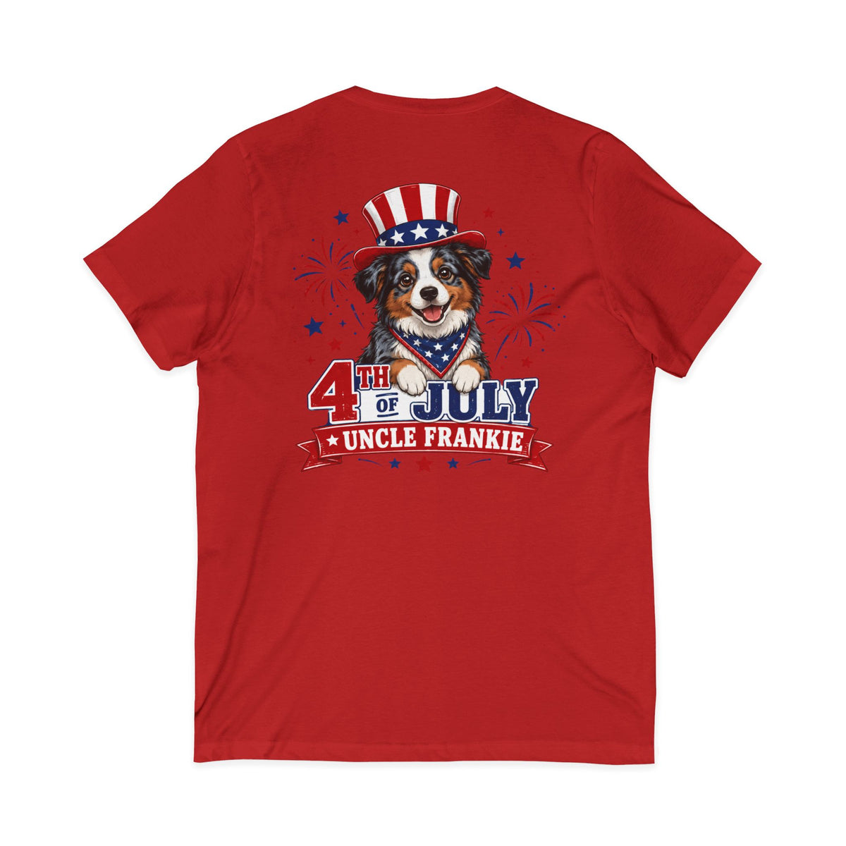4th of July Uncle Frankie Womens V-Neck