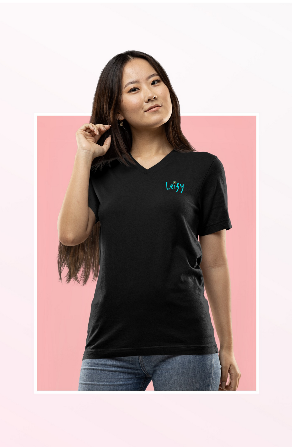 Lotus V-Neck Tee by LEIFY (US)