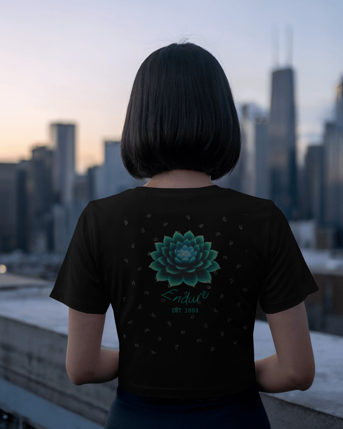Lotus V-Neck Tee by LEIFY (US)