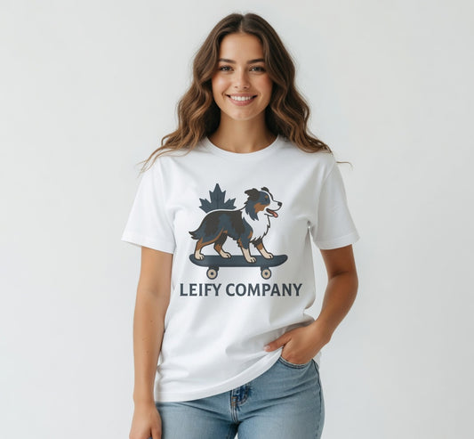 Frankie Skating Tee by LEIFY (Teal Lettering) (US)